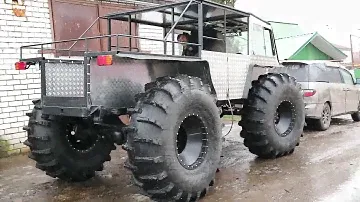 Обзор вездехода с колёсами 1500х500 и агрегатами ГАЗель.