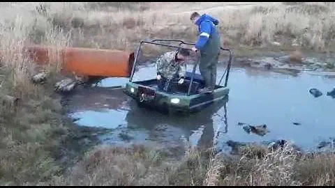 Преодолеваем водное препятствие на вездеходе Пелец Круизер