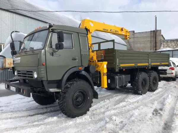 Камаз вездеход 43118 евро 2 военный, новый, бортовой с КМУ Soosan 514 id#671229