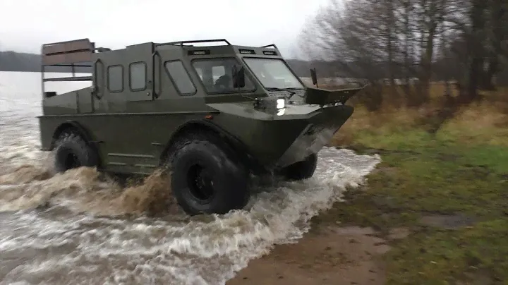 Вездеход-амфибия Доминатор на базе БРДМ-2 на воде