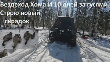 Вездеход Хома. Еду на 10 дней за гусями. Строю новый скрадок