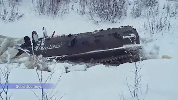 Вездеходы МТЛБ, ГАЗ 71, ВИТЯЗЬ по бездорожью крайнего севера