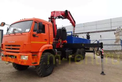 Манипулятор вездеход КАМАЗ, стрела 5 тонн, борт 10 тонн-2