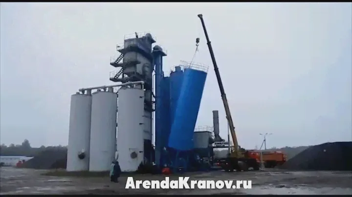 Аренда автокрана Ивановец 32 тонны 31 метр для монтажа цистерны