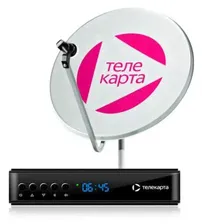 Комплект спутникового ТВ Телекарта EVO 09 HD IR + «Супрал» 0,6 + карта "Вездеход"
