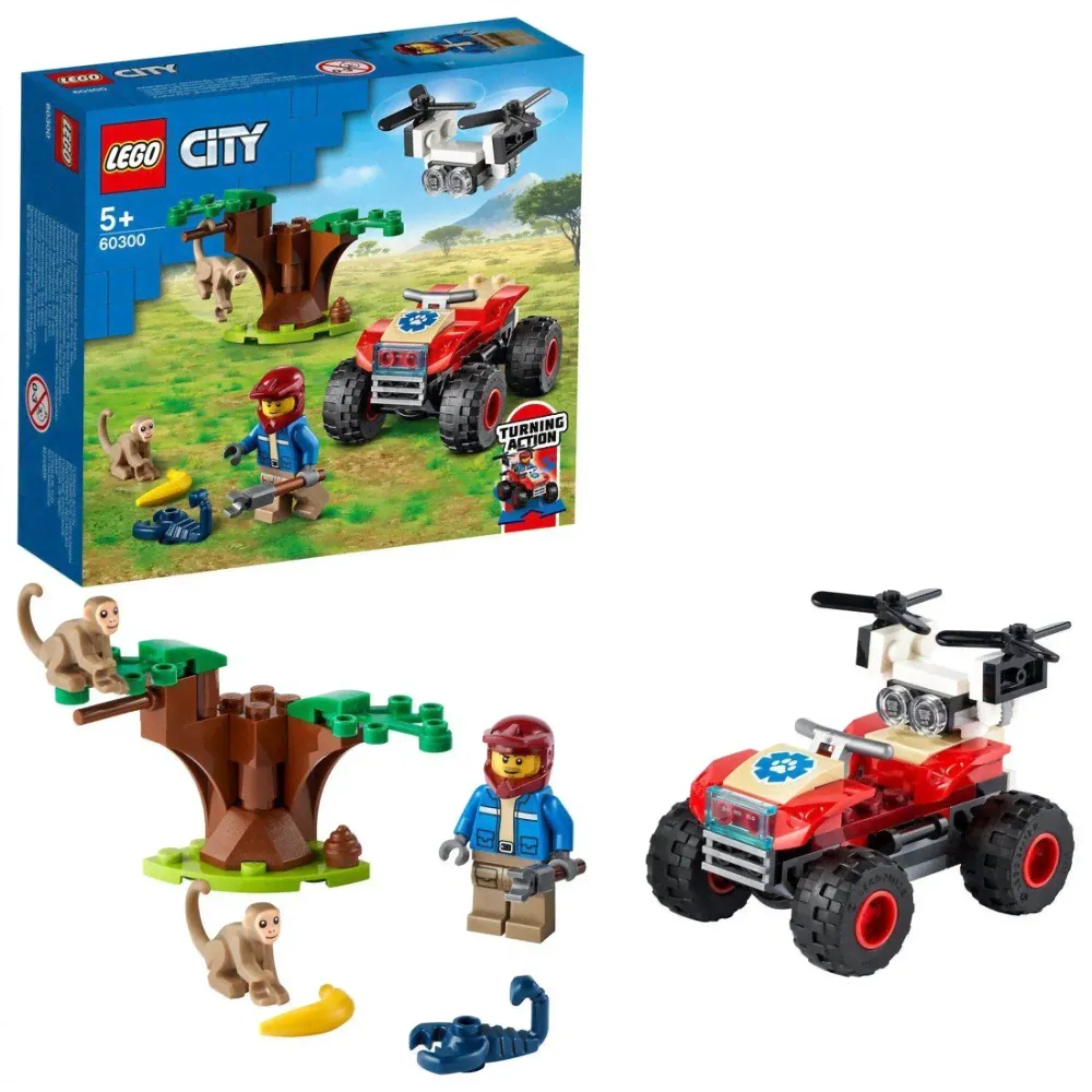 Конструктор City Wildlife Спасательный вездеход для зверей LEGO 60300-L