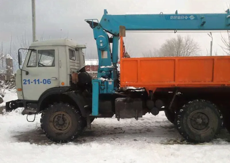 Камаз манипулятор 43114 вездеход кму 7 тонн-0