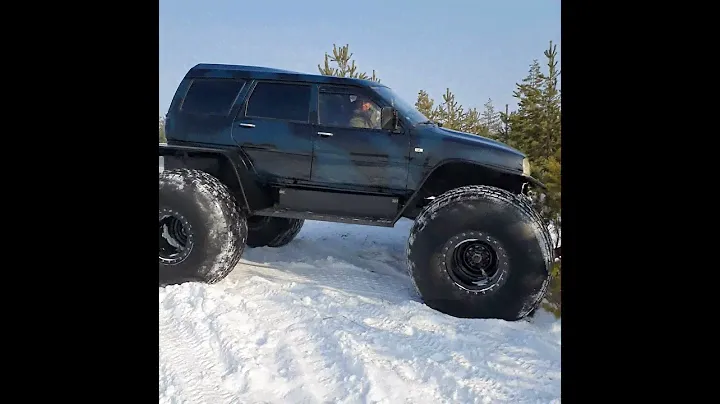 Самодельный вездеход на шинах низкого давления!