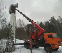Автовышка Камаз вездеход 32 м. с раскладной люлькой-0