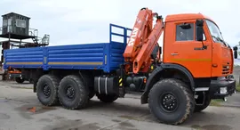 Автоманипулятор-Камаз Вездеход, кран 7 тонн, борт 10 тонн + прицеп 10 тонн